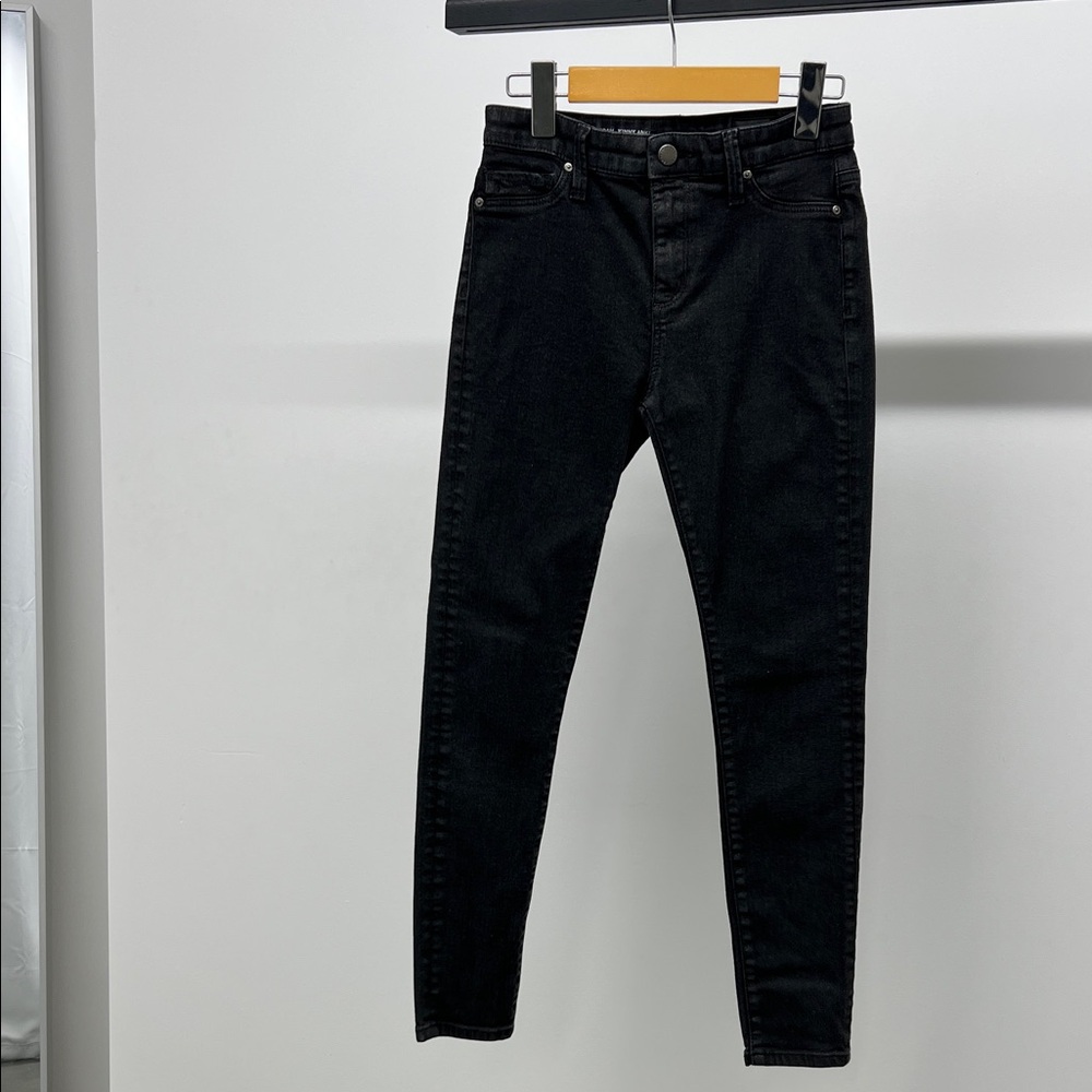 AG Adriano Goldschmied Dark Grey Shimmer Skinny Jeans